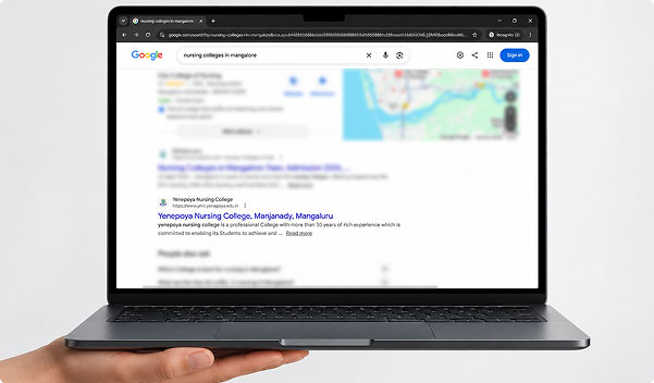 SEO Search Results on Tablet