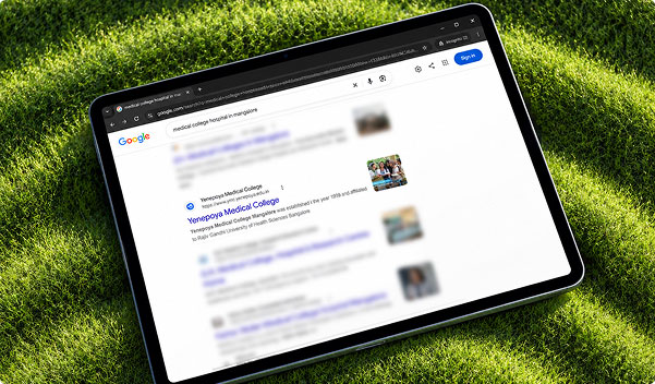 SEO Search Results on Laptop